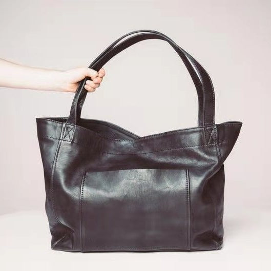 Load image into Gallery viewer, Soft Leather Large Capacity One-shoulder Tote Bag
