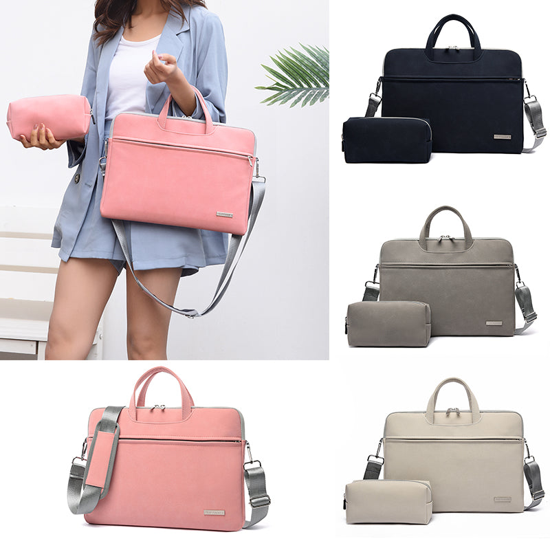 Load image into Gallery viewer, PU Leather Women Laptop Bags Notebook Carrying Bag
