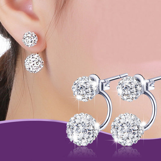 Rhinestone  Silver earrings