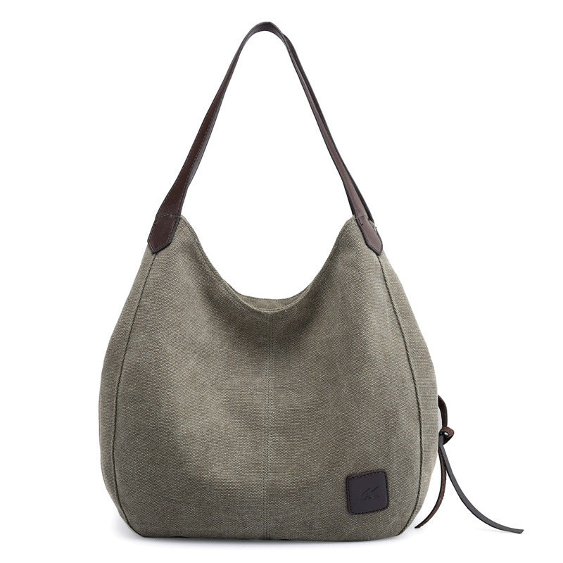 Load image into Gallery viewer, The Traveler Canvas Shoulder Tote
