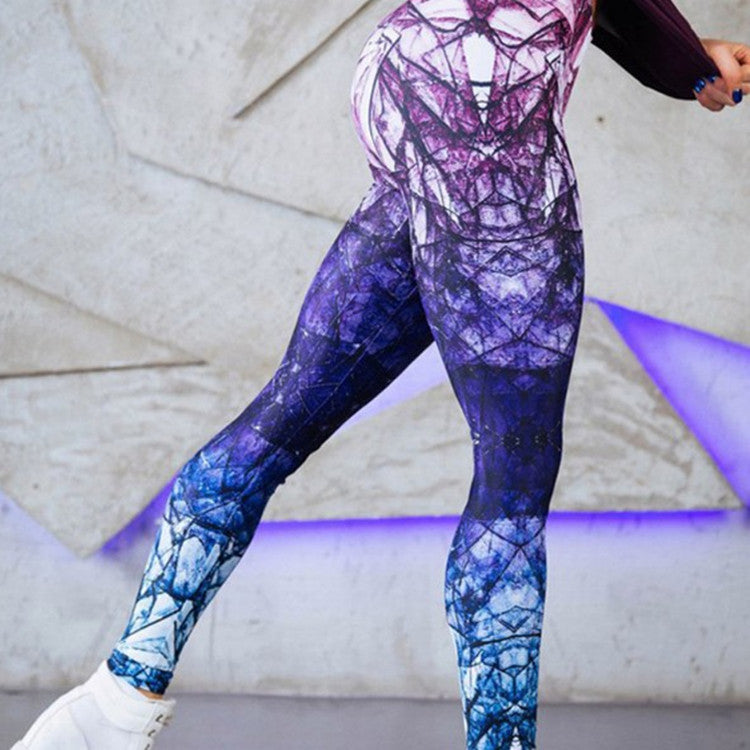 Load image into Gallery viewer, Women&#039;s Blue and Purple Leggings

