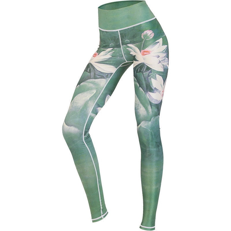 Load image into Gallery viewer, High Waist Peach Leggings Printed Yoga Pants Female
