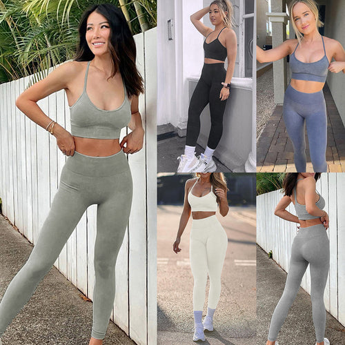 2022yoga Workout Set For Women 2 Piece Vest And Pants Suit Yoga New Style Women